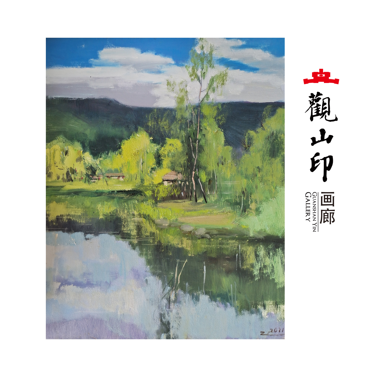 SMK原创手绘风景油画60x80cm风景作品2410