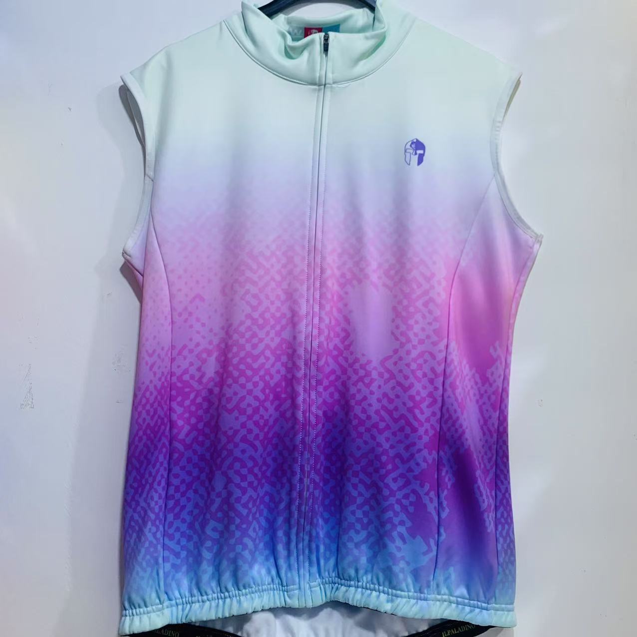 SQ 647【绿紫渐变抓绒马甲女士】ILPALADINO骑行服无袖春秋冬