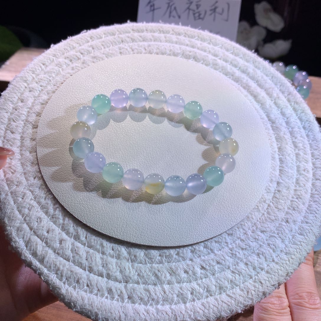 散珠翡翠天然缅a马卡龙10mm