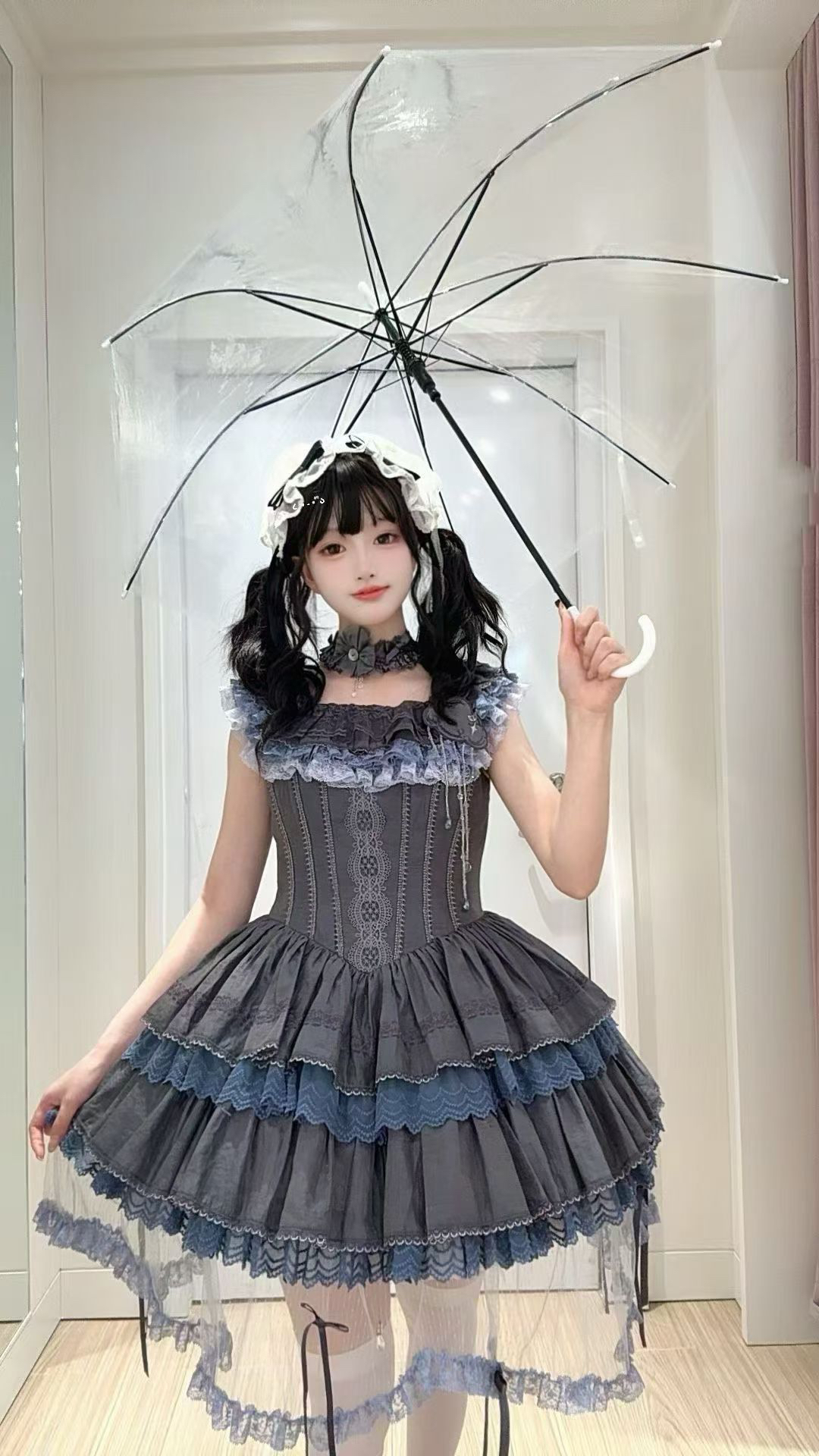 仲夏物语酷感风格彩虹天使乌云jsk连衣裙