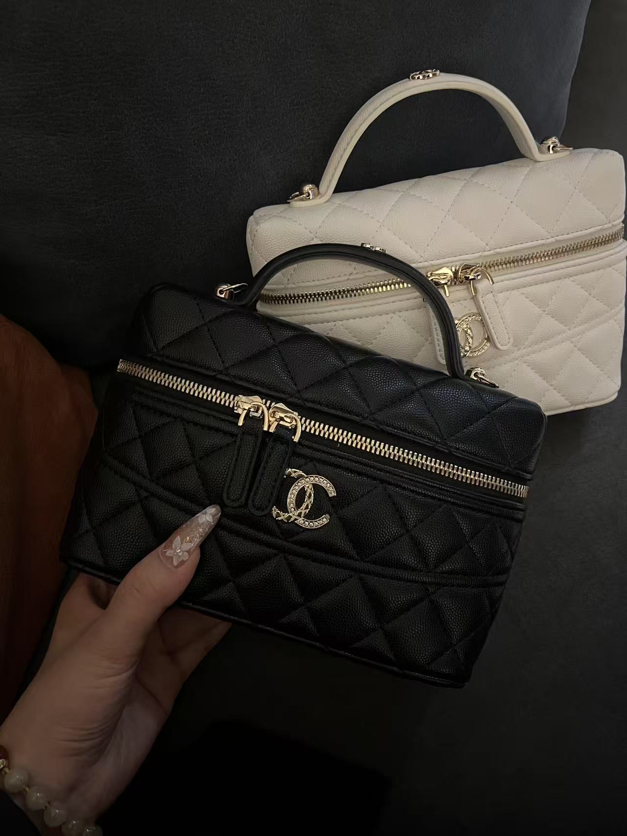 2025新款菱格手提盒子包25c盒子包