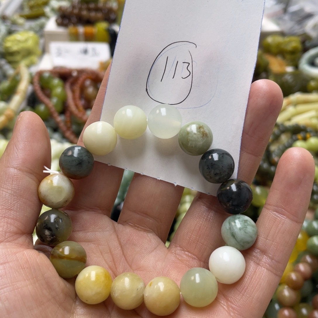 蛇纹石玉手链未镶嵌