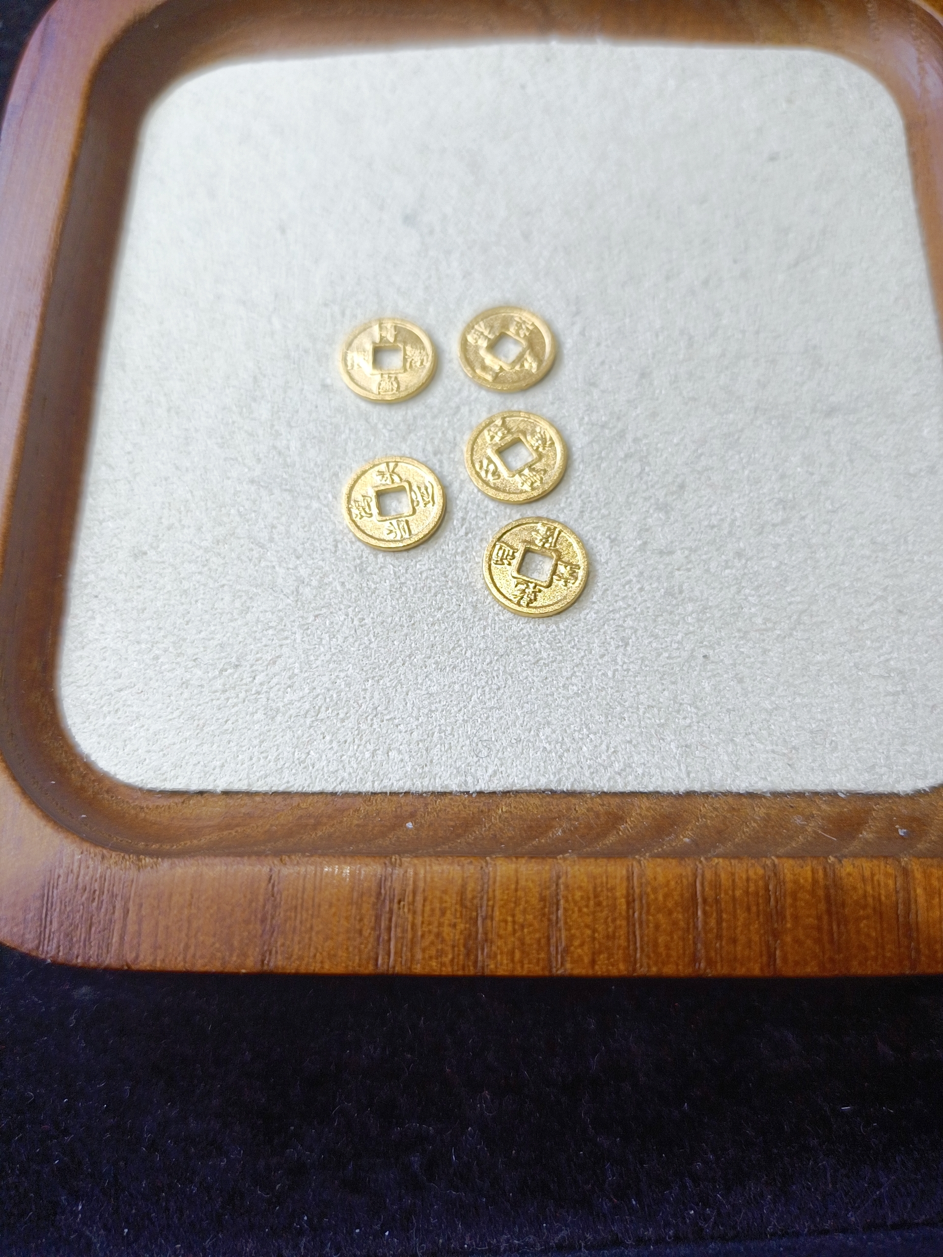 足金999古法五帝币2.68克转运珠