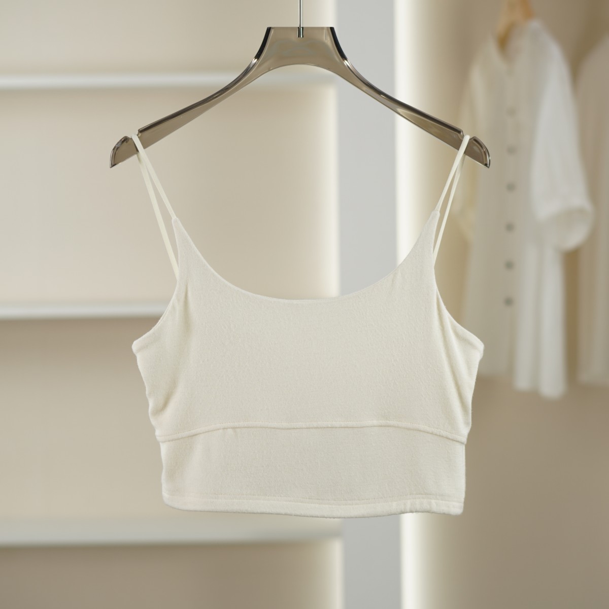 麦迪尚品【K】50428479 春夏绵羊毛修身显瘦简约百搭性感打底吊带