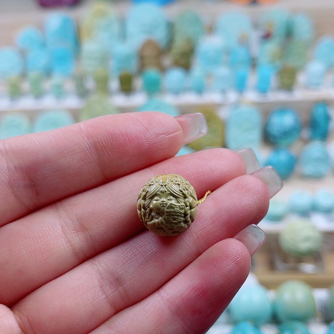 绿松石未镶嵌珠宝奇石13mm