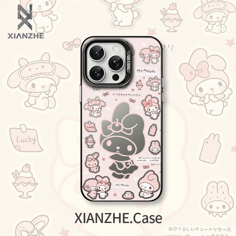 围圈大美乐蒂彩银壳iPhone17/16/15华为OPPO小米全机型防摔手机壳