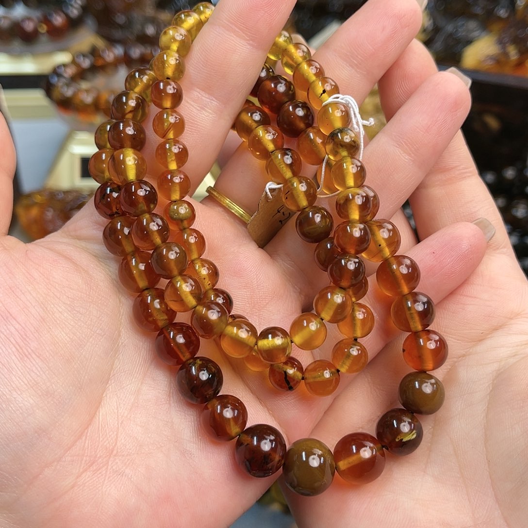 琥珀手链未镶嵌缅甸琥珀血珀项链
