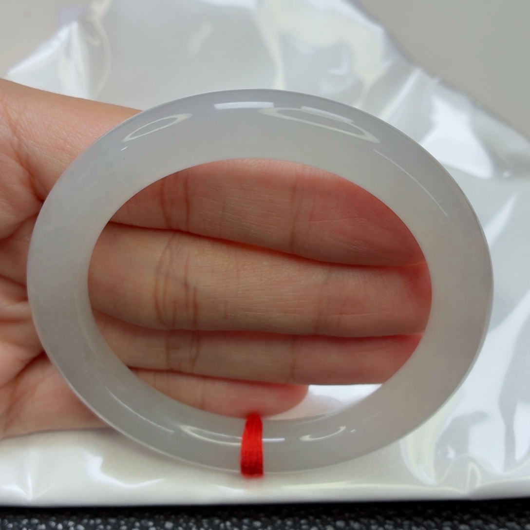 翡翠未镶嵌手镯老坑56圈冰胶透亮白月光020⭐️⭐️