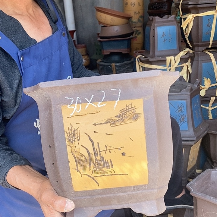 紫砂花盆紫砂花盆