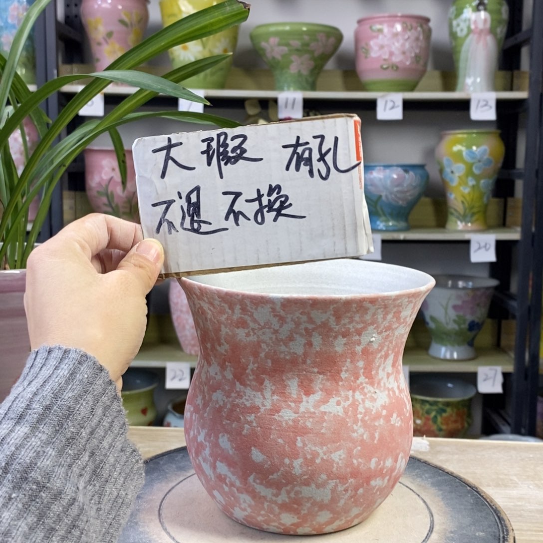 景德镇手工手绘陶瓷花盆