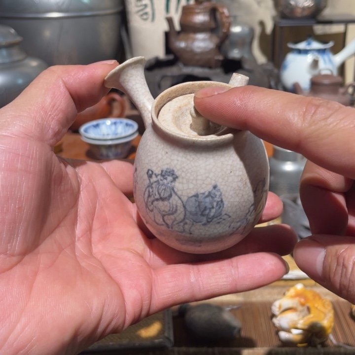 侧把壶瓷杯子的手工好物