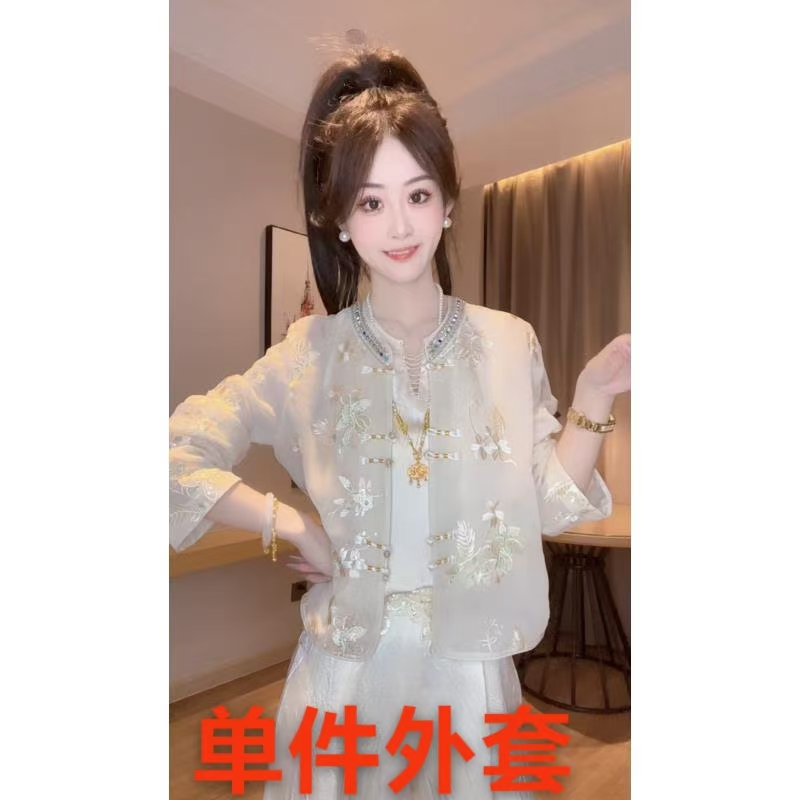 Si【芳岚】新款新中式宽松气质夏季出游防晒薄款外套