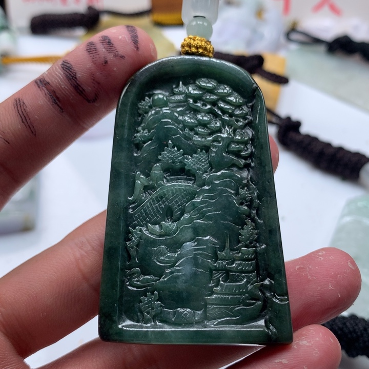 颈饰未镶嵌翡翠保真天然a货翡翠