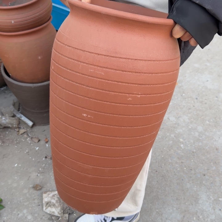 紫砂花盆口25高50宜兴紫砂