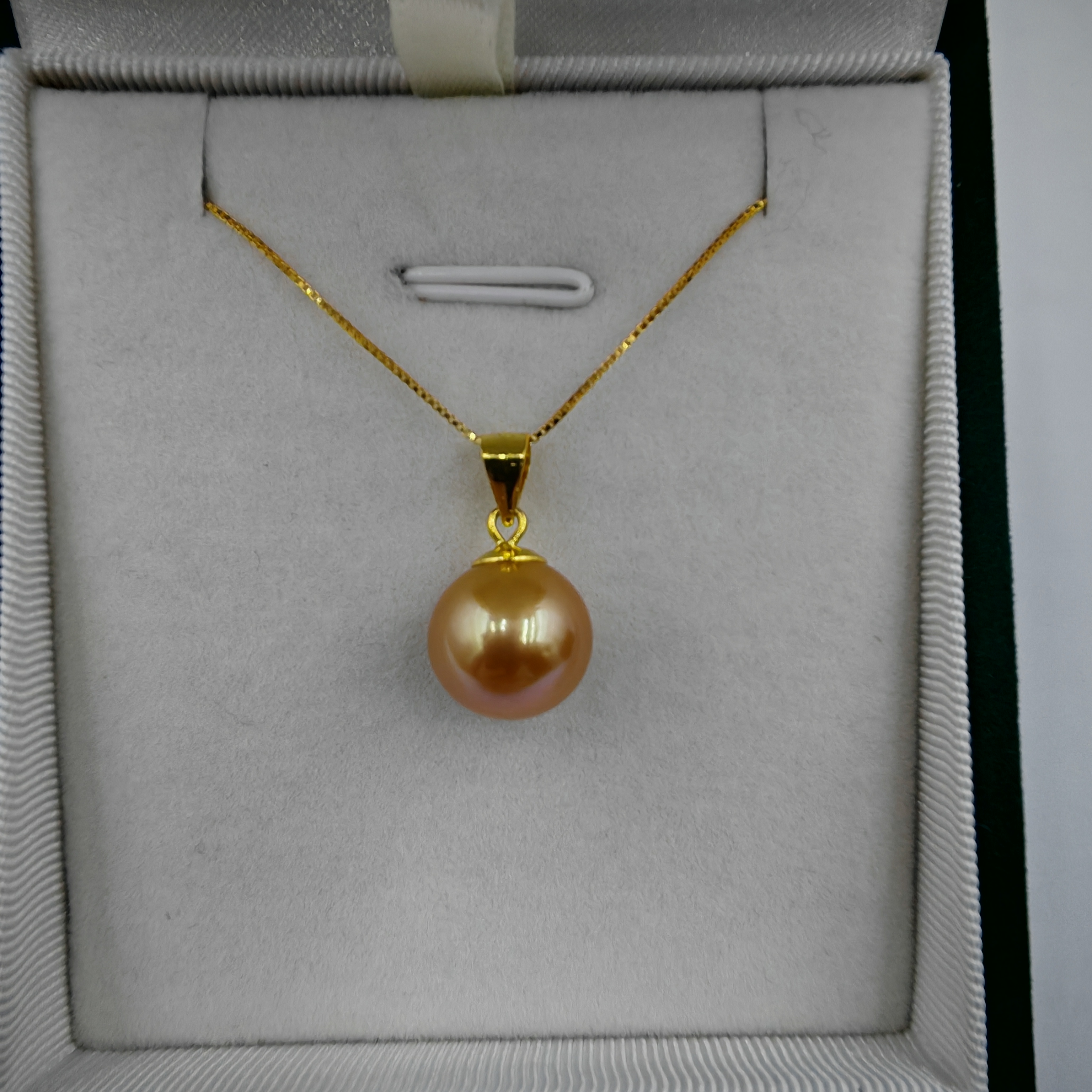 【飛梵匠造•优选】10-11mm金珍珠经典百搭瓜子扣金色吊坠112