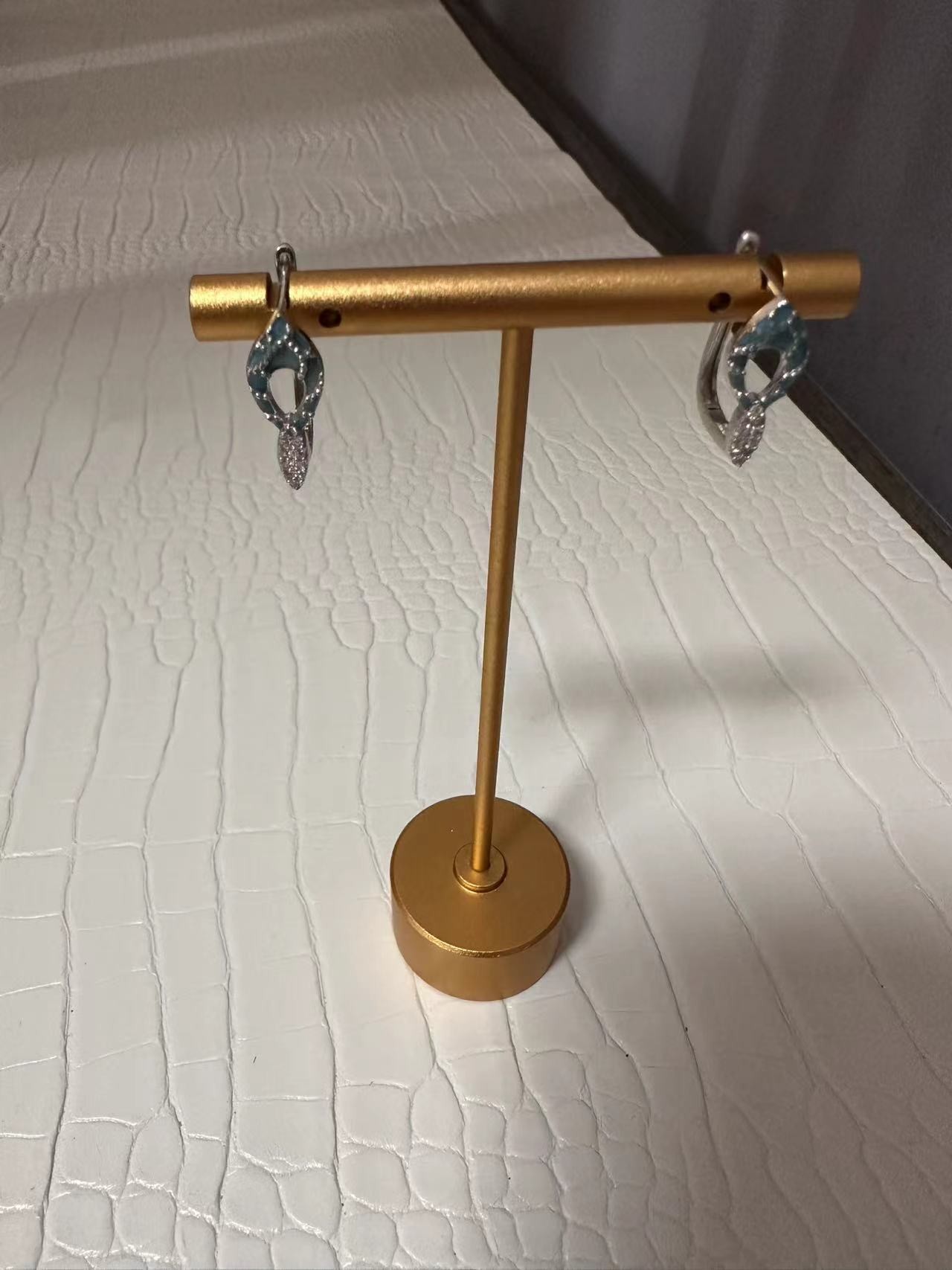 翡翠耳饰S925银镶嵌没有翡翠发S925定制耳包