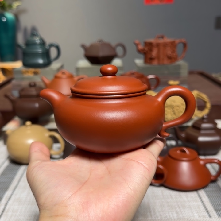 紫砂茶壶全手工仿古壶朱泥 210cc 福利款