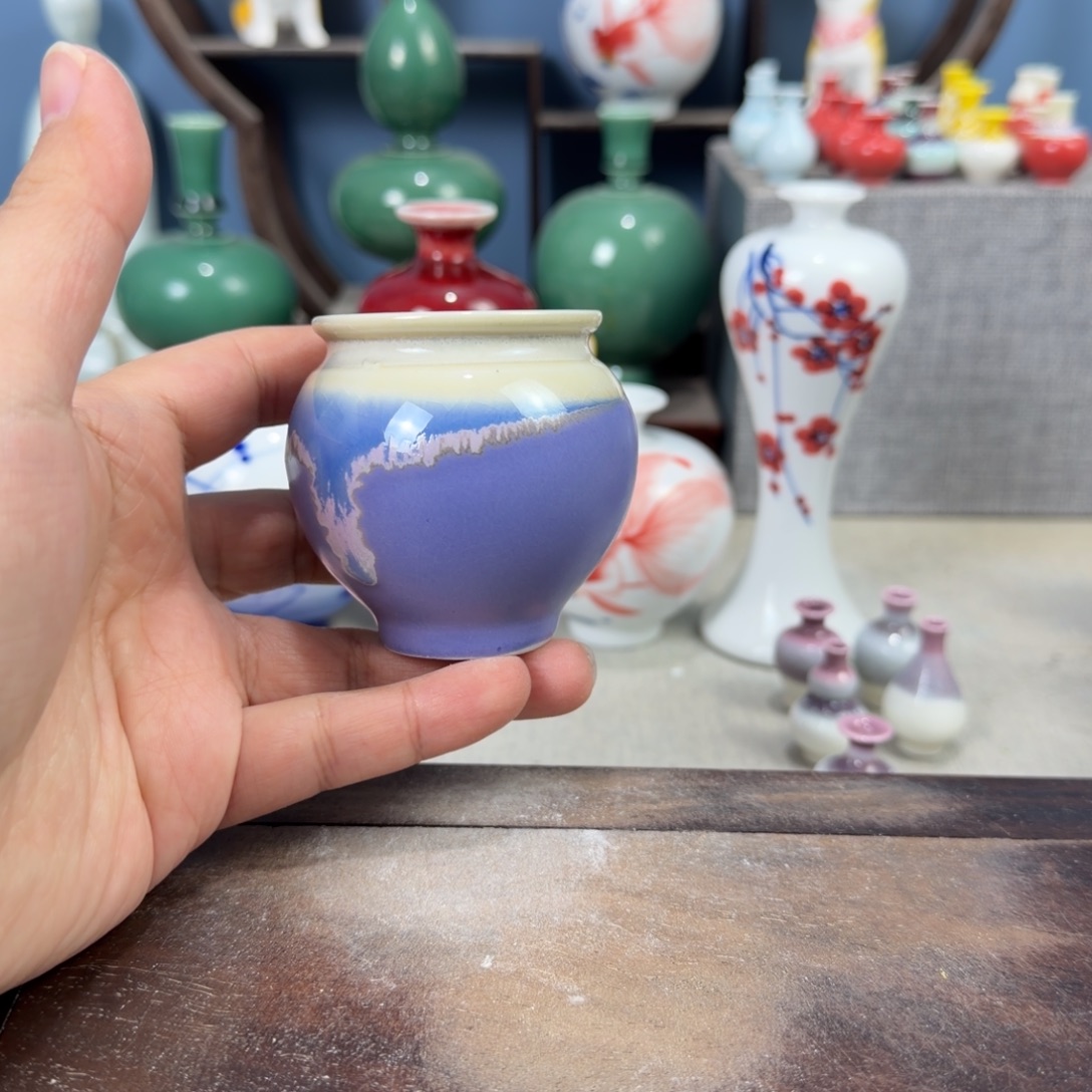 陶瓷手工小花器摆件