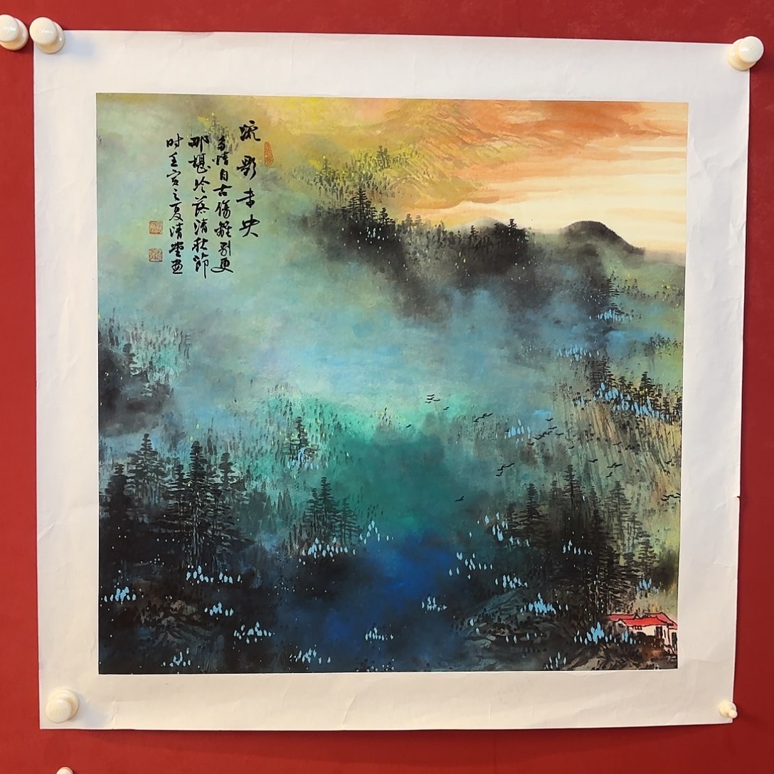 竖款精品书画作品