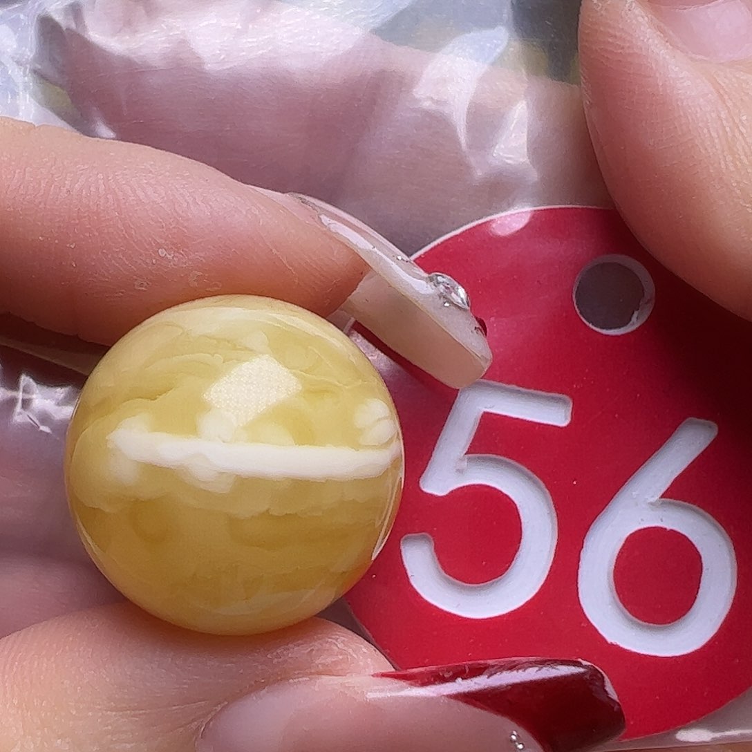 蜜蜡未镶嵌珠宝奇石微花粉18.8mm圆珠