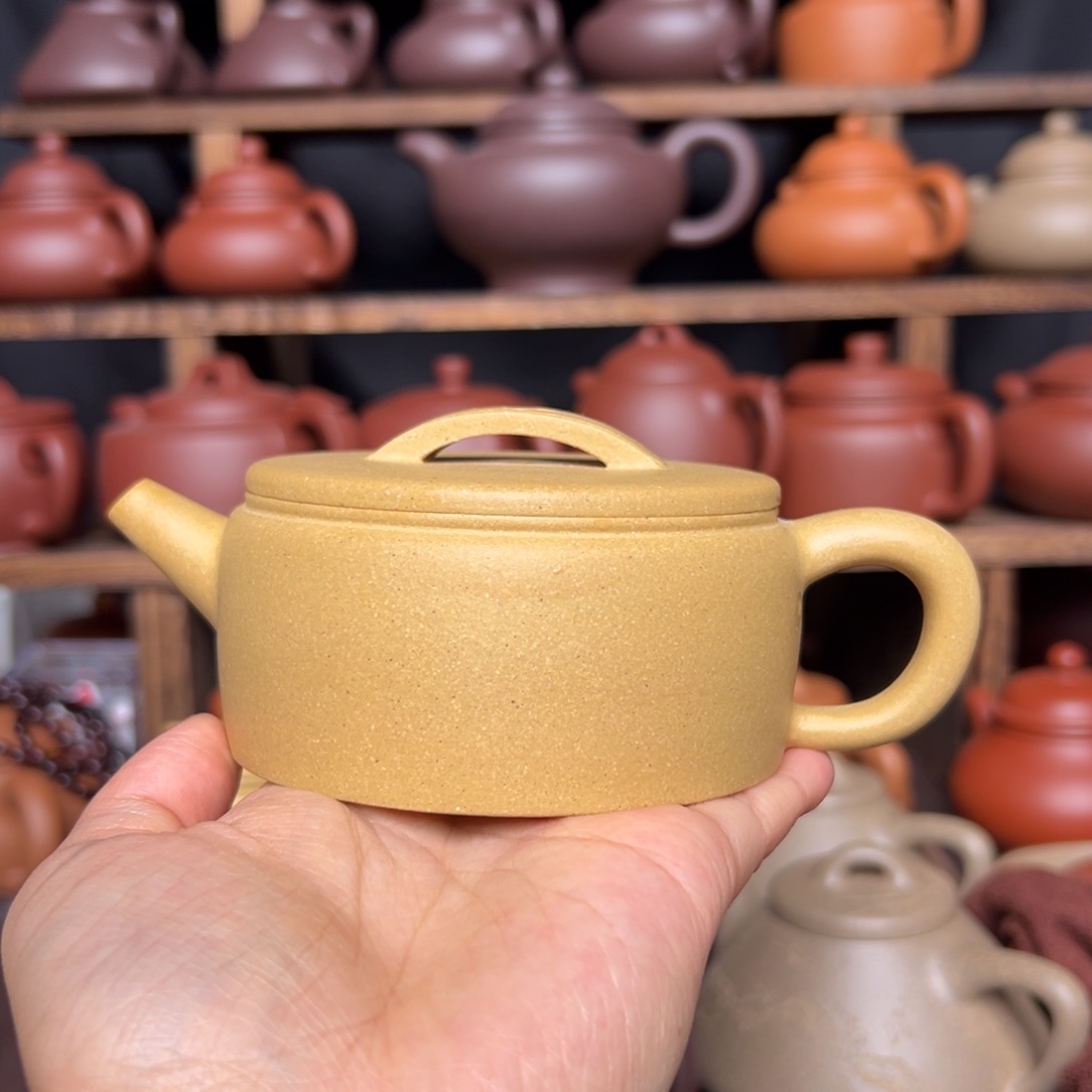 紫砂茶壶微瑕本绿汉瓦200毫升