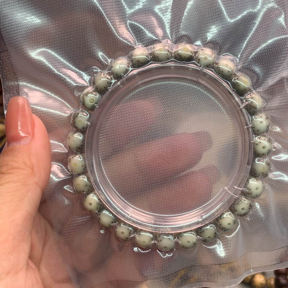 星月菩提吊坠87石玉半壁大留白