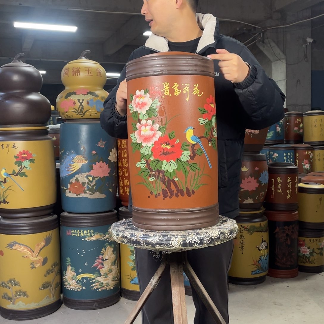 宜兴原矿紫砂茶叶罐