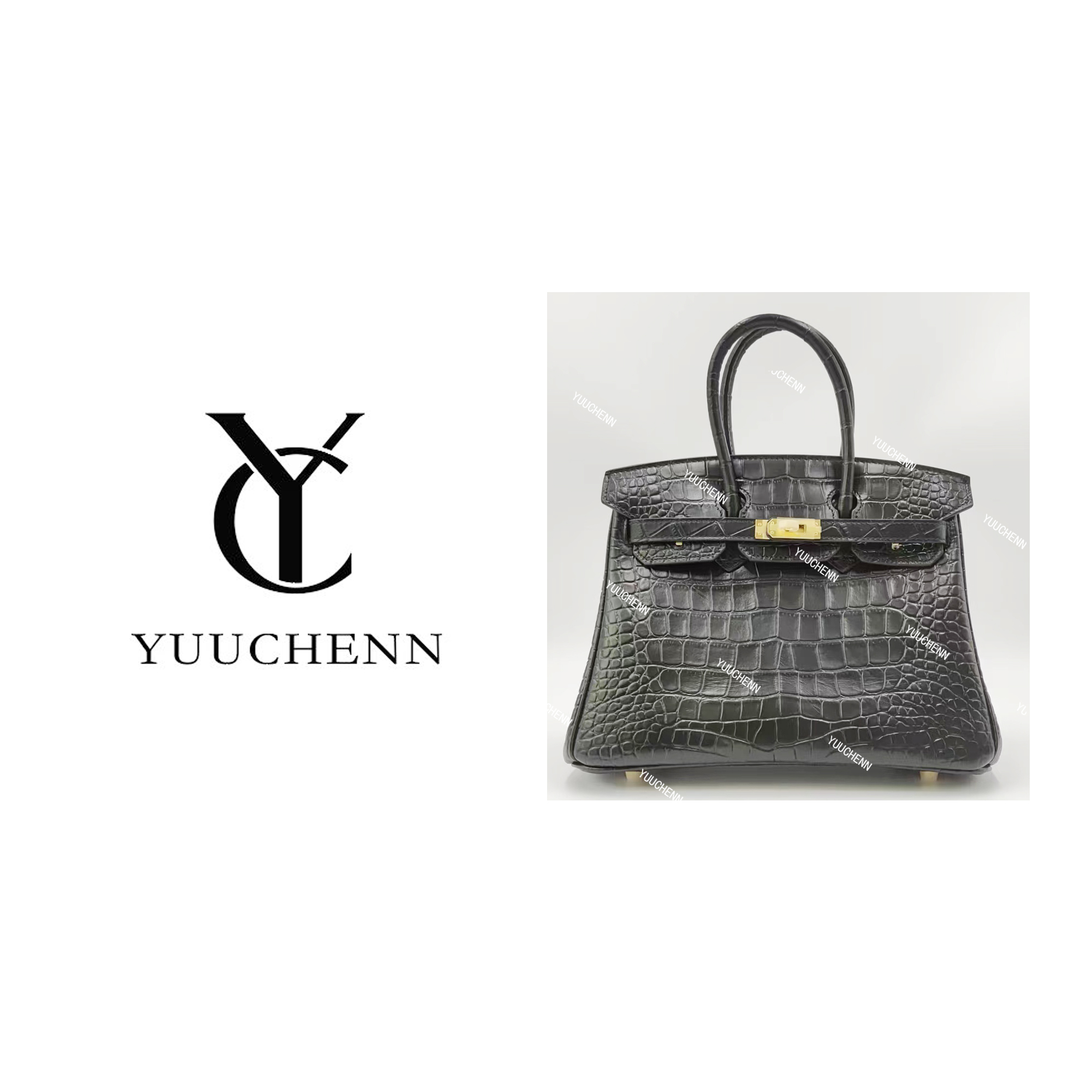 YUUCHENN30cm "“原创设计高定真皮包 HH2513