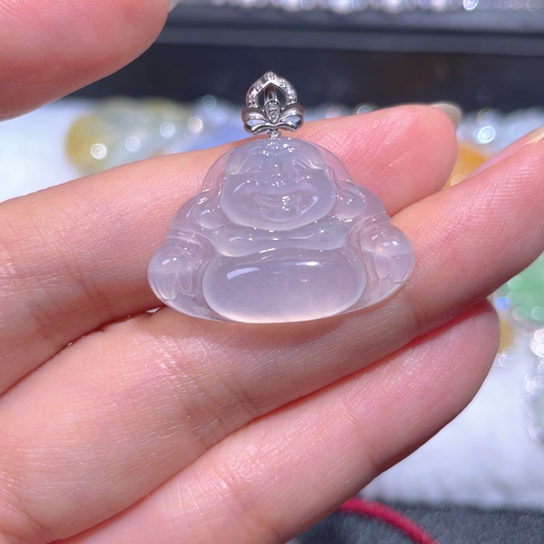 颈饰18K金镶嵌翡翠翡翠