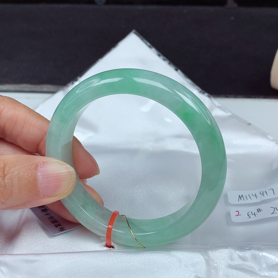 未镶嵌手镯翡翠54圈4917