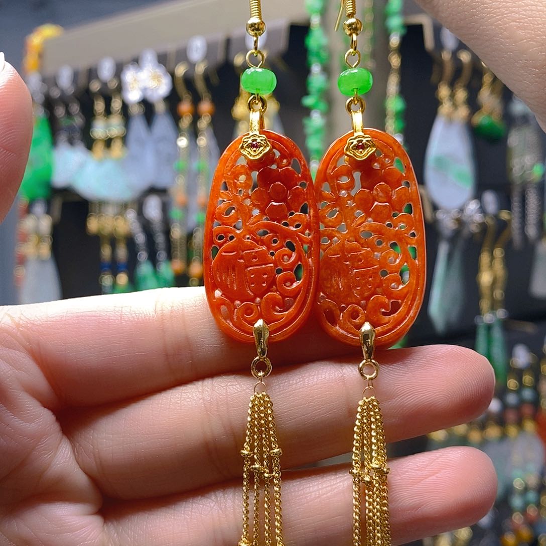 未镶嵌翡翠耳饰翡翠