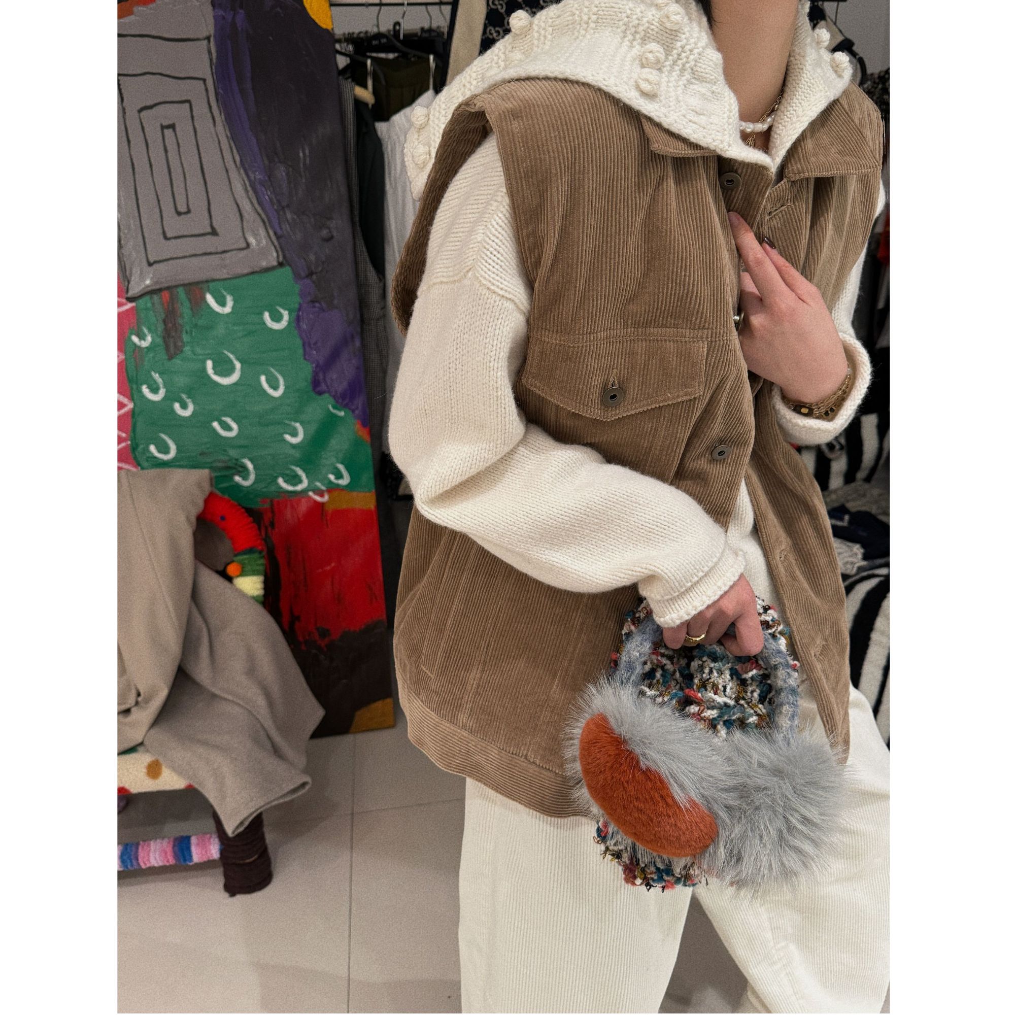 【羽绒马甲】高品灯芯绒羽绒马甲 J24W511