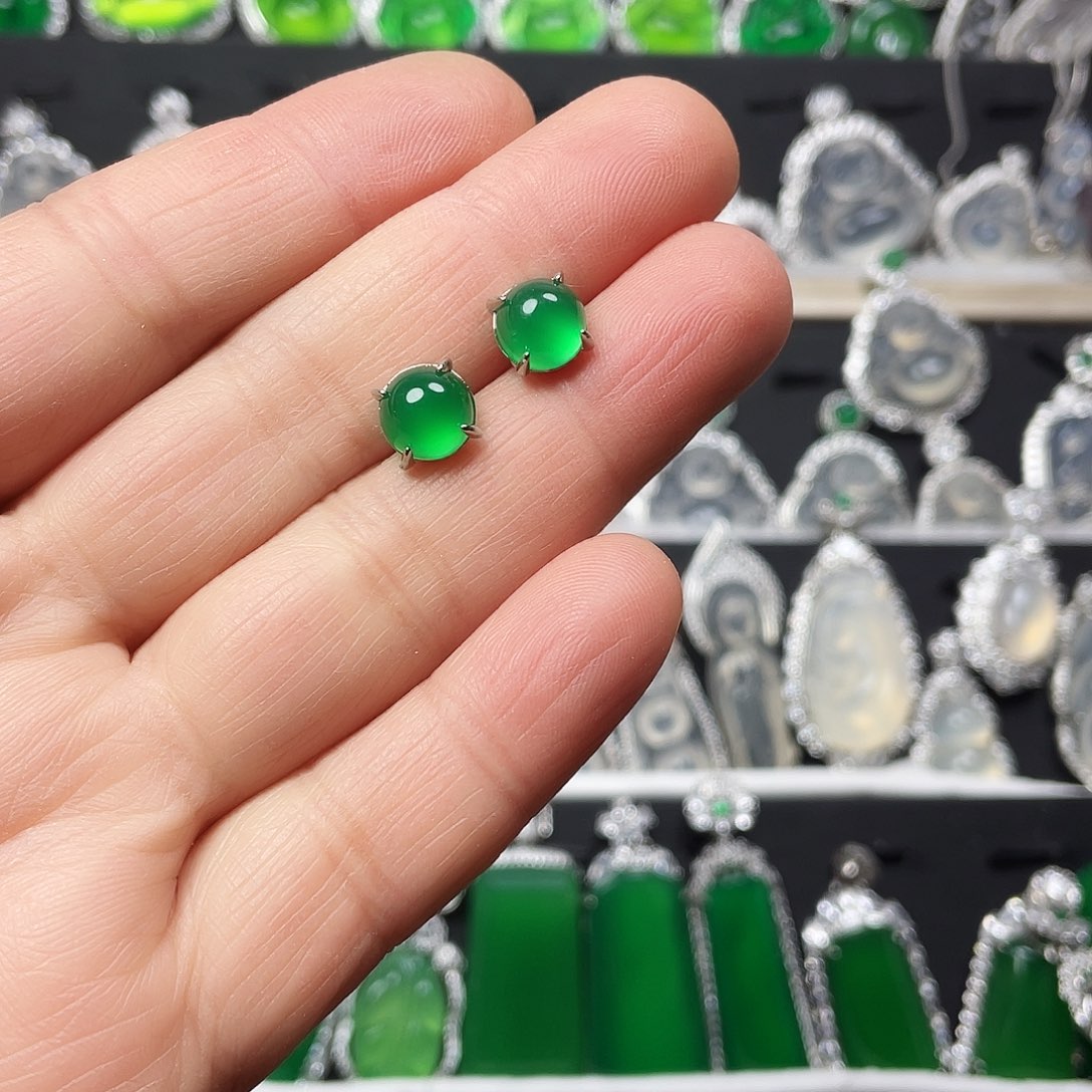 玛瑙/玉髓耳钉合金