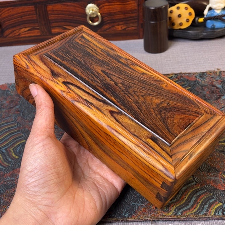 贡木红酸枝推拉盒20