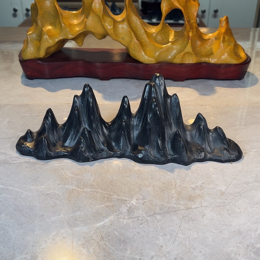 谈***起陶灵璧石手工雕刻奇石摆件