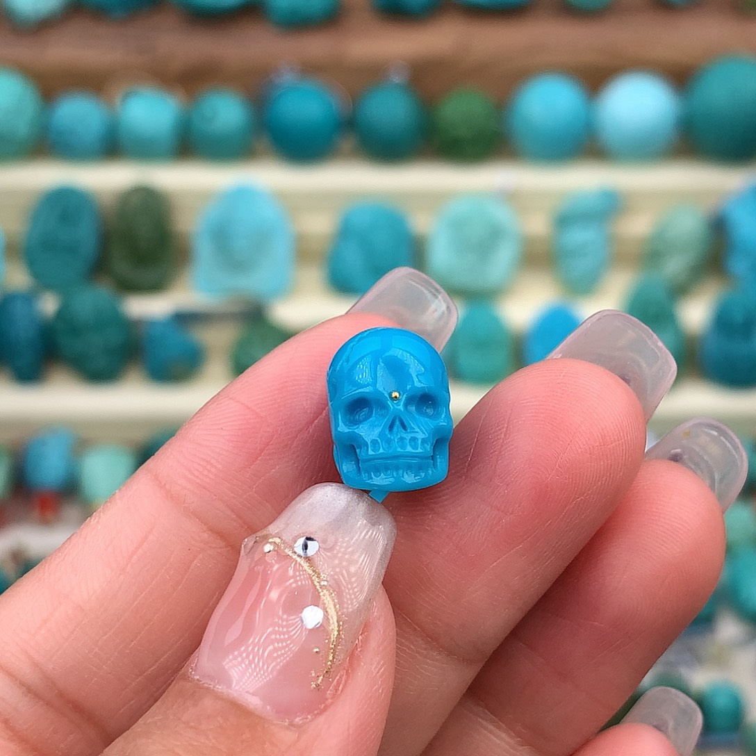 绿松石未镶嵌珠宝奇石8.9×11.5