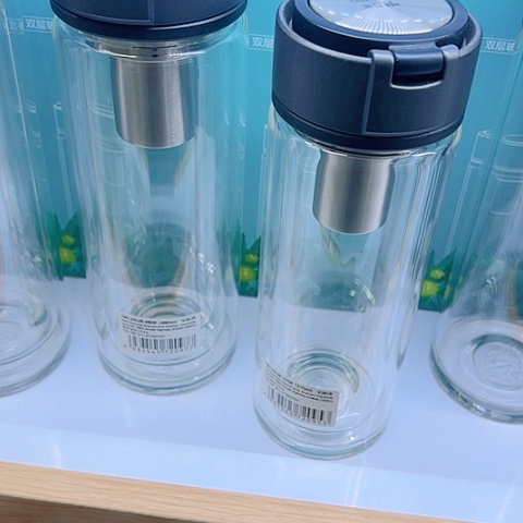 万象玻璃双层V261R，370毫升➕杯套