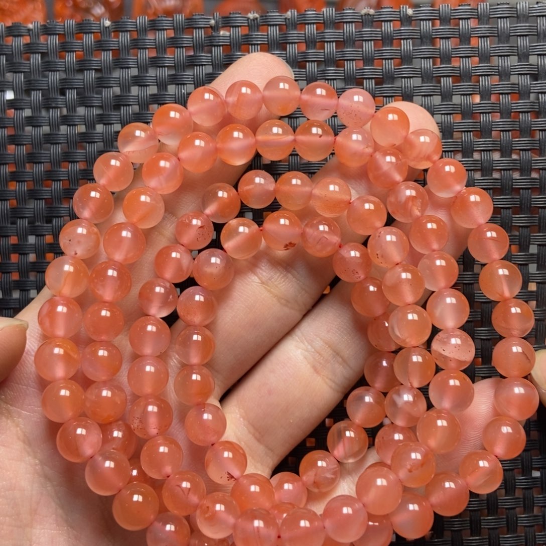 南红玛瑙未镶嵌手链7+’mm