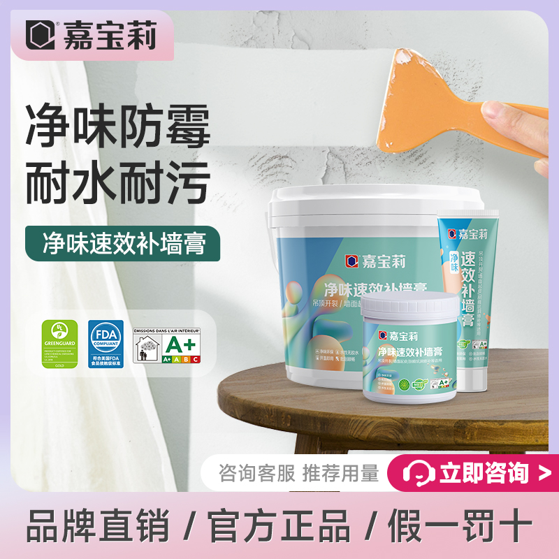 嘉宝莉补墙膏耐水防霉白色腻子膏墙面修补膏乳胶漆腻子膏补墙