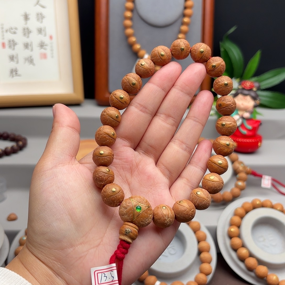 凤眼菩提手串13.5左右镶嵌手串