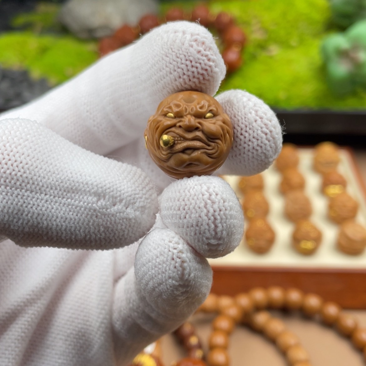 【闪购商品】猴头核桃把件感*龙庆烟鬼