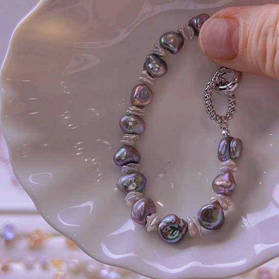 淡水珍珠手绳合金