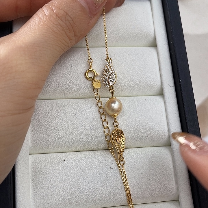 银S925镶嵌手绳海水珍珠