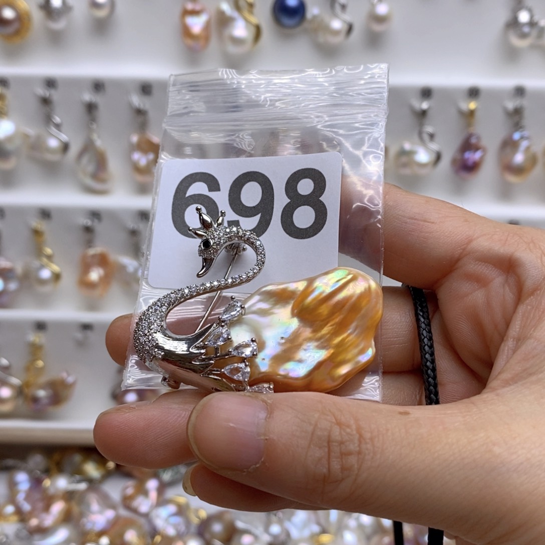 淡水珍珠颈饰银S925镶嵌阿*698