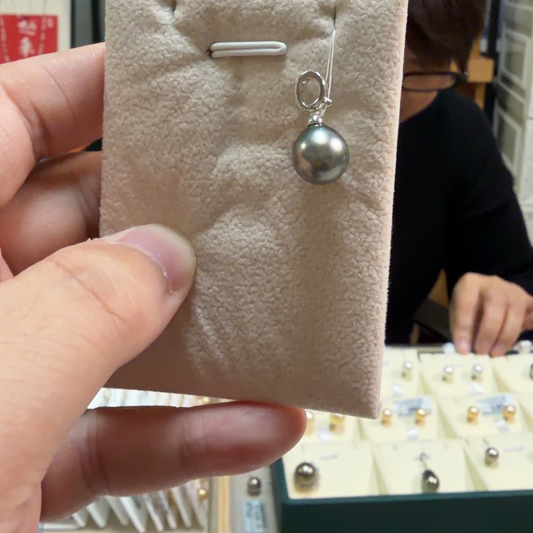 海水珍珠银S925镶嵌吊坠(不含链)