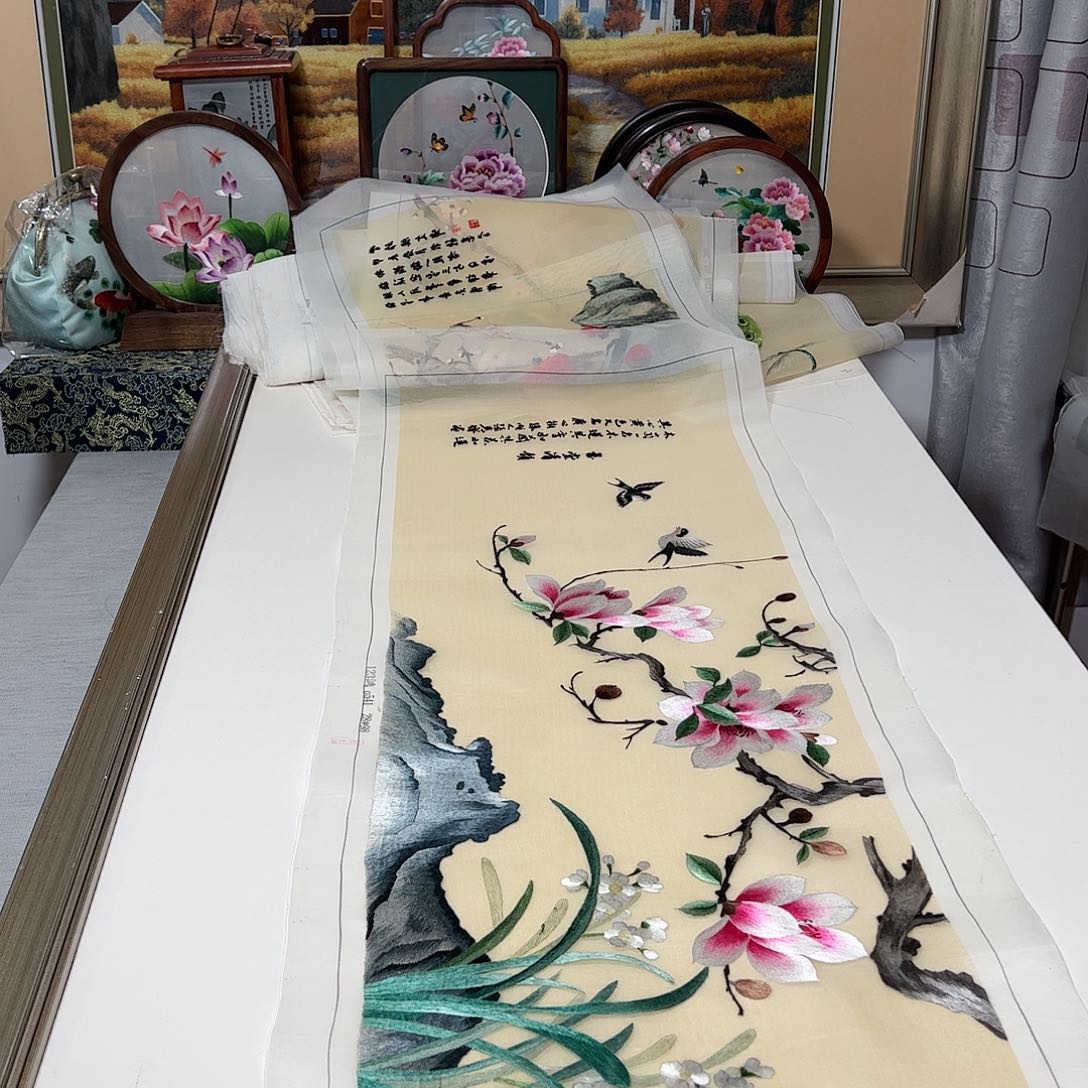 刺绣纯手工刺绣画