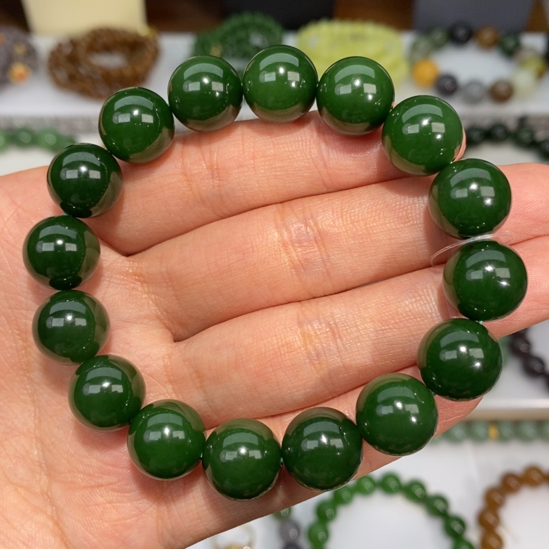 和田玉未镶嵌手串卡13