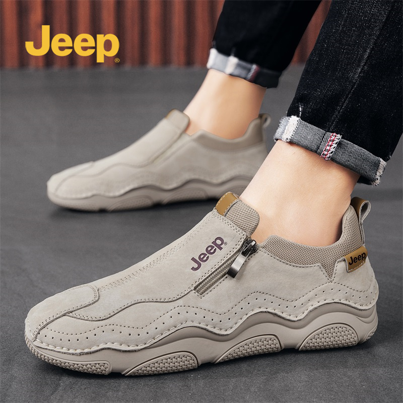 JEEP/吉普男鞋春季户外一脚蹬休闲鞋男士软底防滑潮流百搭运动鞋