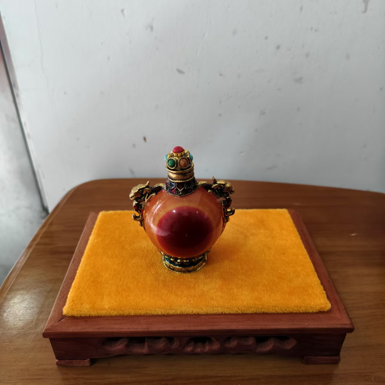 BYH球 室内摆件把玩件展柜装饰品展示盒仿古工艺品盒子