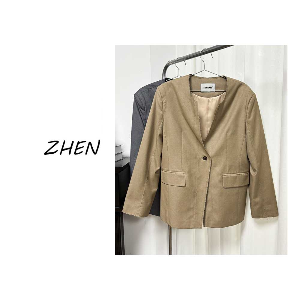 【ZHEN】K1118 2025新款西装外套职场风小众设计师款